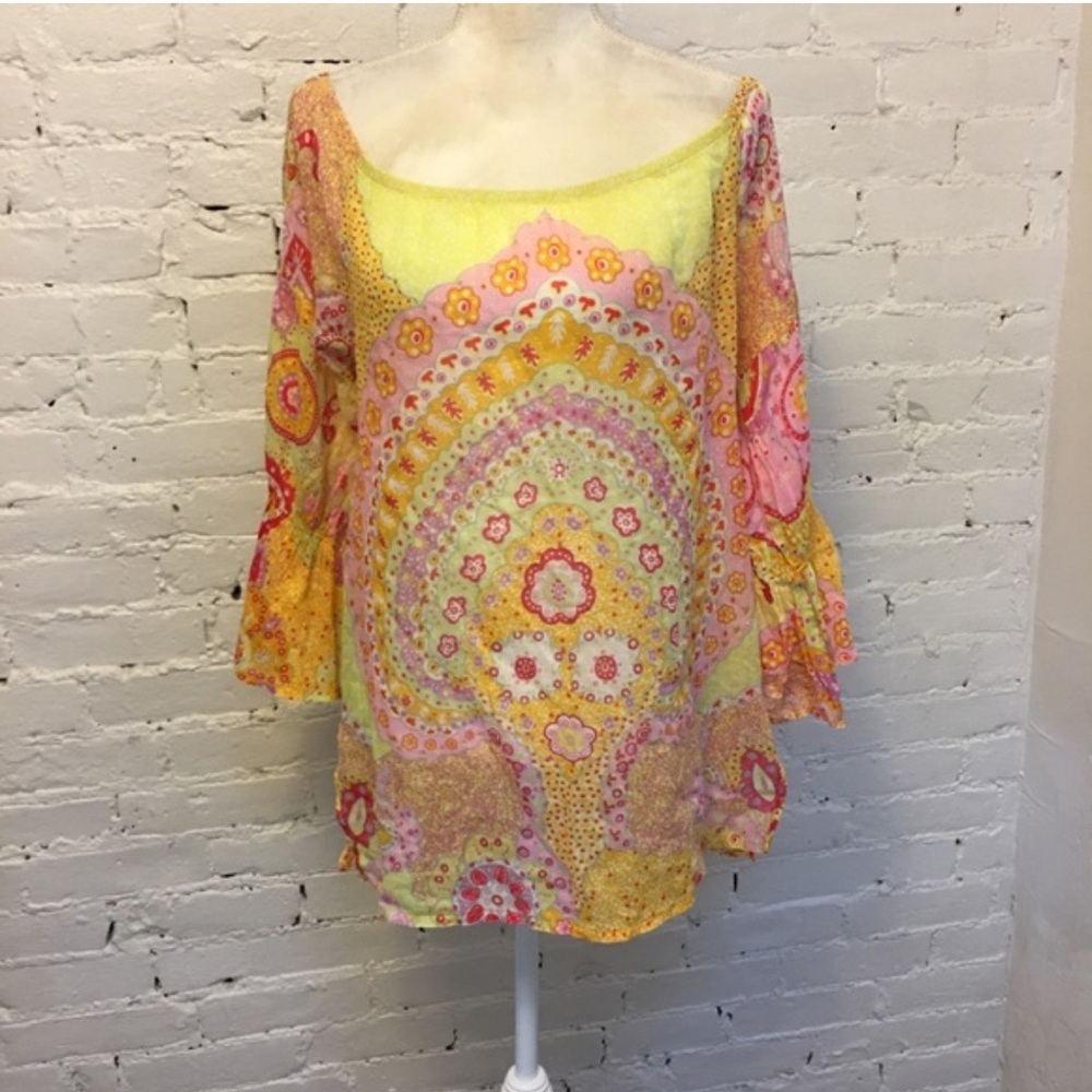 La Perla cotton off the shoulder beach cover up